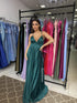 VESTIDO ALCINHA COM DECOTE FENDA LISO